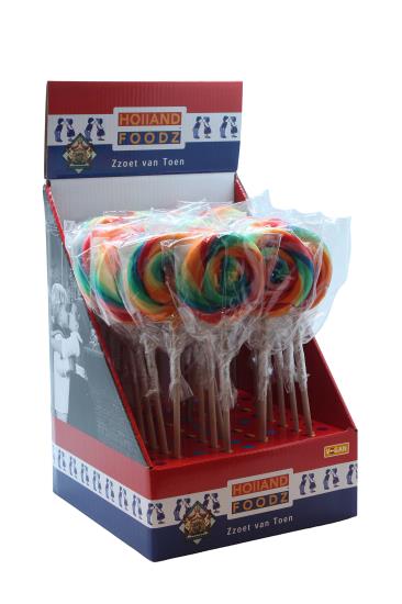 Spiraal Lolly Regenboog 27,5cm