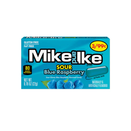 Mike and Ike Sour Blue Raspberry 22 gr.